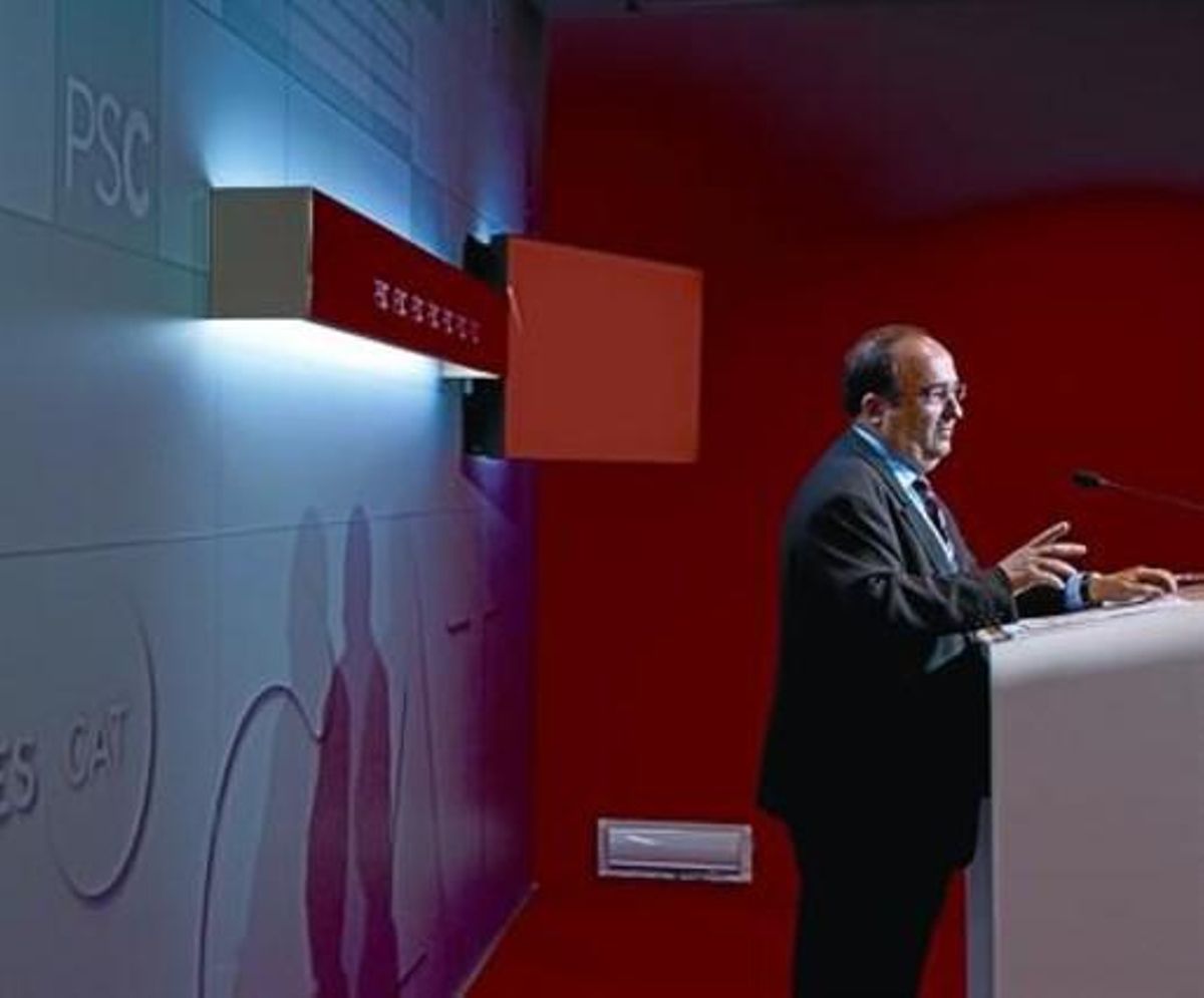 Miquel Iceta durante una rueda de prensa en la sede central del PSC en Barcelona. Miquel Iceta durante una rueda de prensa en la sede central del PSC en Barcelona.