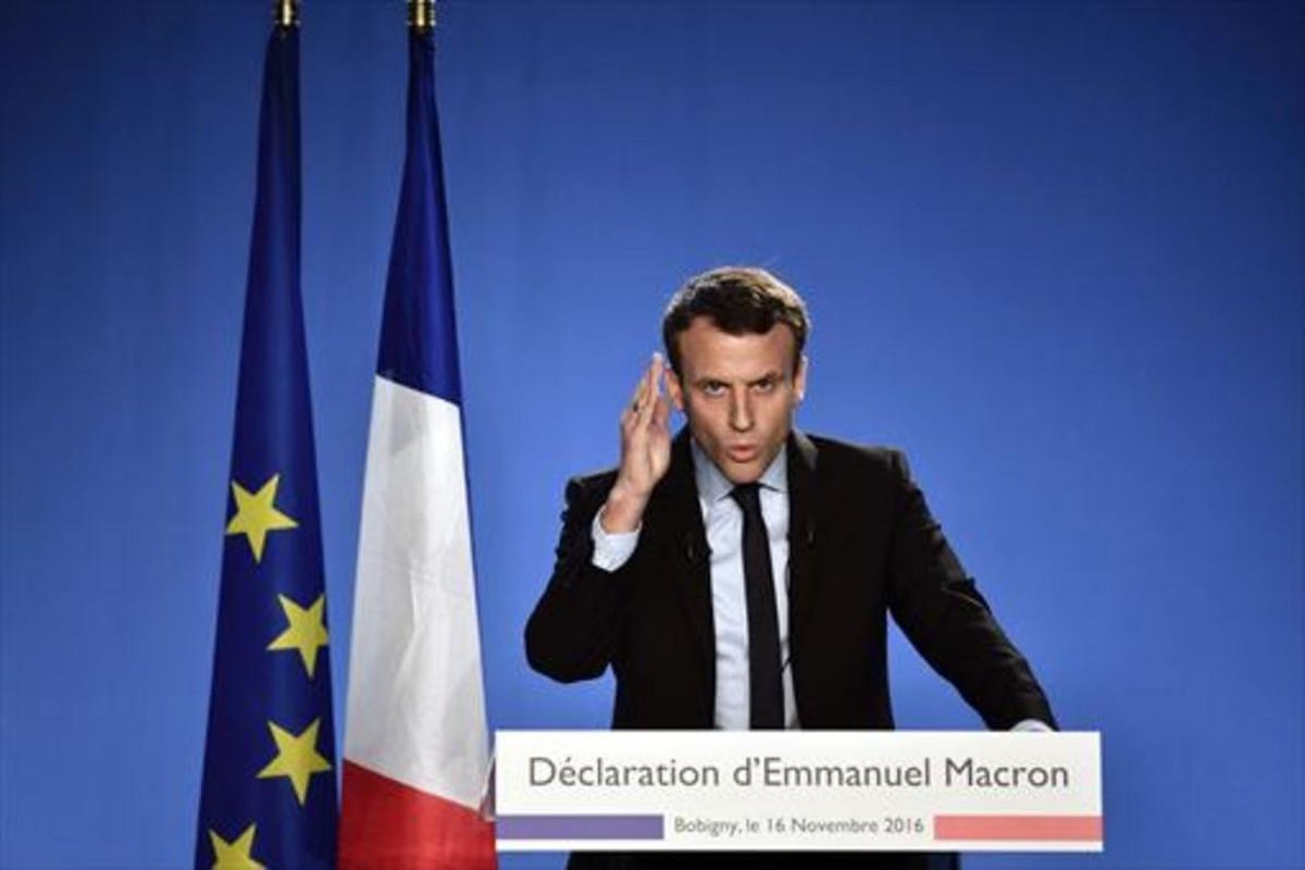 Emmanuel Macron, en noviembre pasado, cuando anunció su candidatura a las elecciones presidenciales. Emmanuel Macron, en noviembre pasado, cuando anunció su candidatura a las elecciones presidenciales.