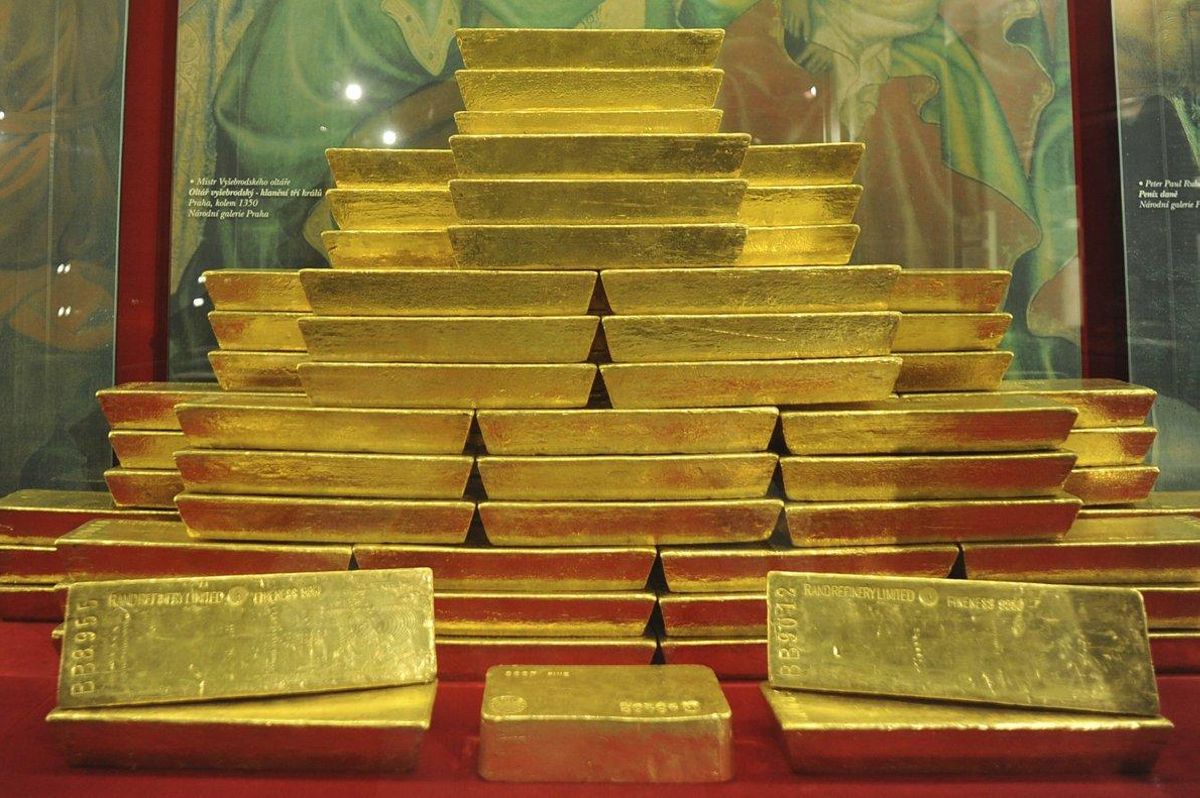 Lingotes de oro. Lingotes de oro.