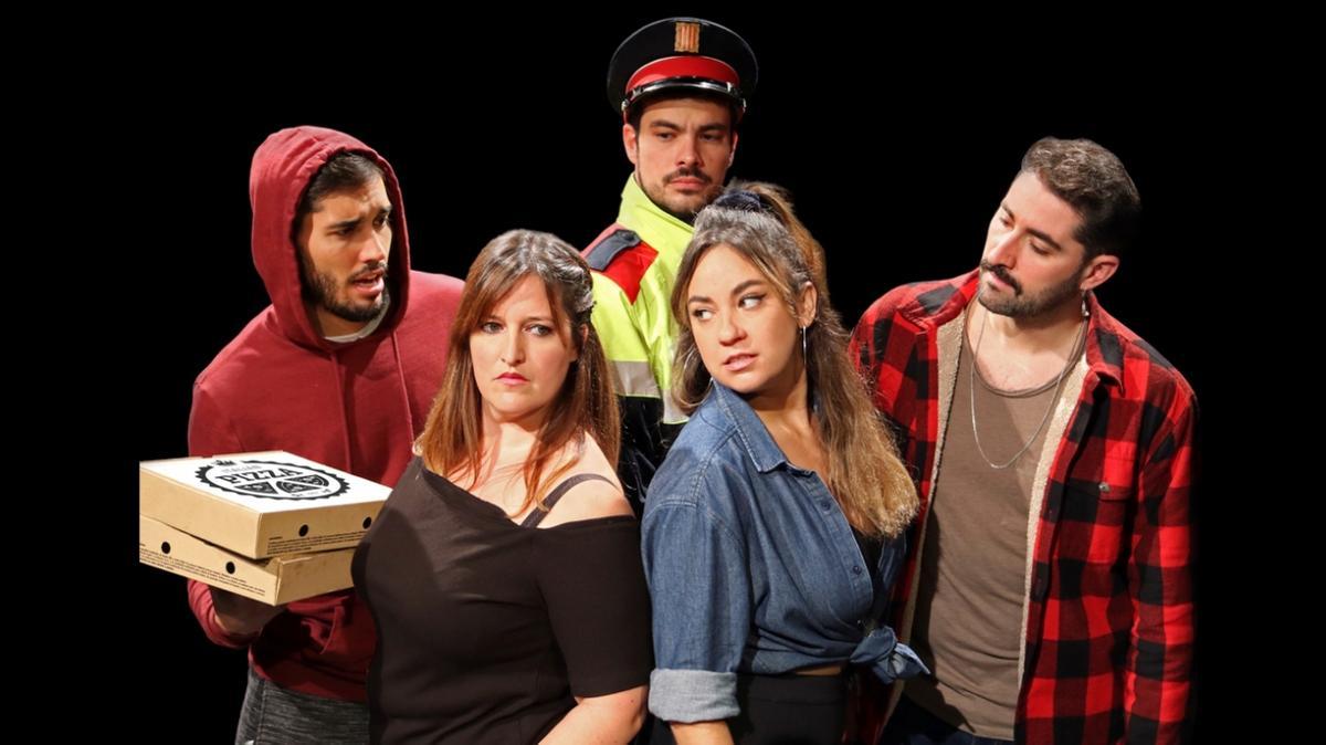Los cinco actores y cantantes que participan en este musical. Los cinco actores y cantantes que participan en este musical.