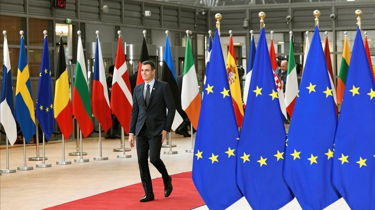Pedro Sanchez a su llegada al edificio Europa del Consejo de la UE en Bruselas el pasado mes de julio. Pedro Sanchez a su llegada al edificio Europa del Consejo de la UE en Bruselas el pasado mes de julio.
