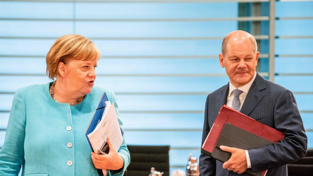 Imagen de de archivo de la cancillera Angela Merkel y el ministro de finanzas Olaf Scholz, en una reunión en Berlín. Imagen de de archivo de la cancillera Angela Merkel y el ministro de finanzas Olaf Scholz, en una reunión en Berlín.