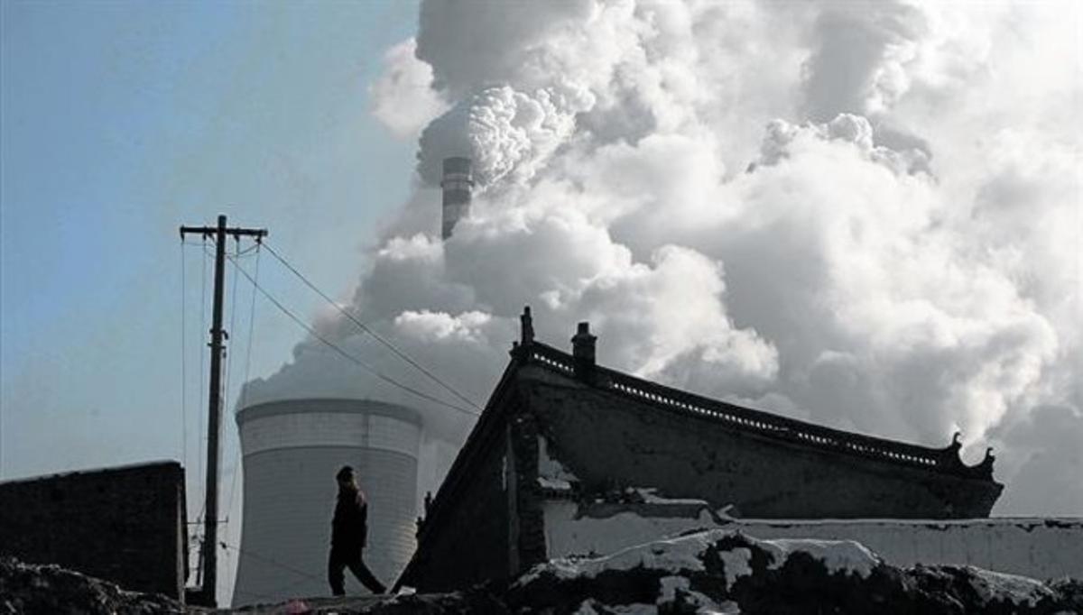 Emissions d’efecte hivernacle 8 Una central tèrmica de carbó a la ciutat xinesa de Datong.
