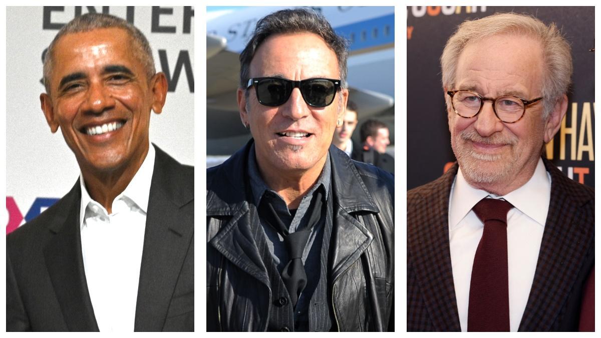 Barack Obama, Bruce Springsteen y Steven Spielberg