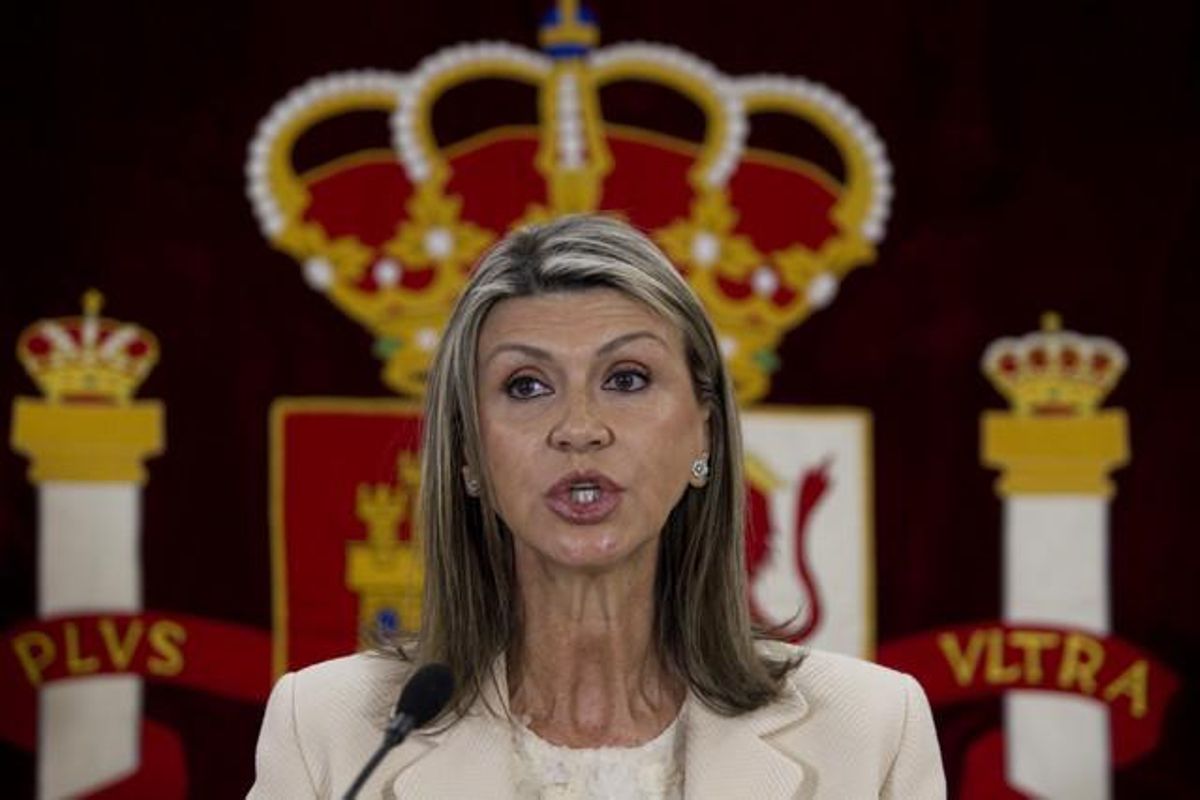Llanos de Luna, el pasado diciembre, durante los actos de aniversario de la Constitución Española. Llanos de Luna, el pasado diciembre, durante los actos de aniversario de la Constitución Española.