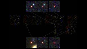 Imagen de las galaxias captadas por el James Webb. 