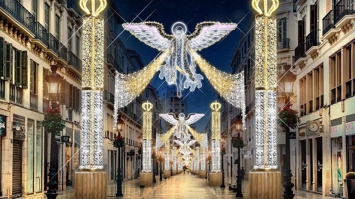 Desconcierto con los "ángeles amenazantes" que adornarán Málaga estas navidades
