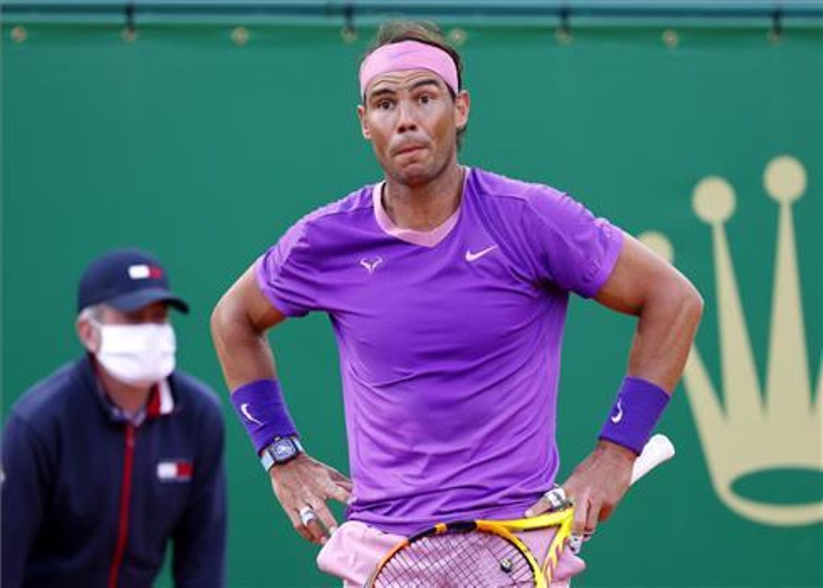 Nadal sorprendido, por Rublev. Nadal sorprendido, por Rublev.