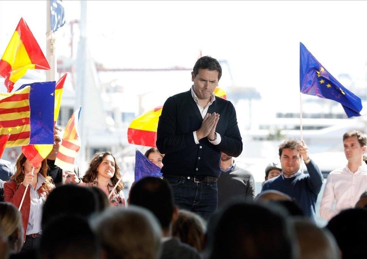 El presidente de Ciudadanos, Albert Rivera, en un acto de su partido este sábado El presidente de Ciudadanos, Albert Rivera, en un acto de su partido este sábado