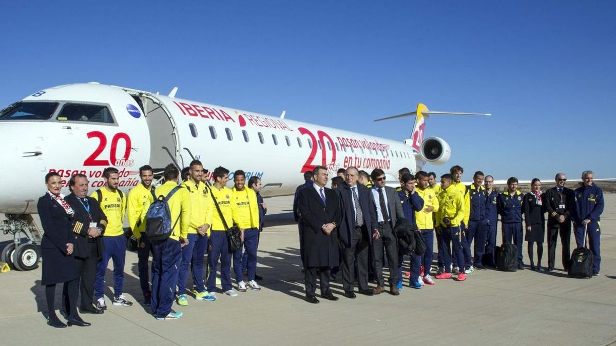 El Villarreal, en uno de sus desplazamientos en el 2015. El Villarreal, en uno de sus desplazamientos en el 2015.