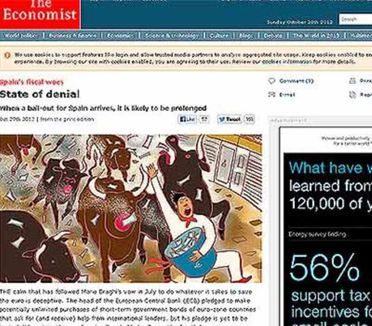 Artículo en el último número de ’The Economist’ sobre la crisis económica en España. Artículo en el último número de ’The Economist’ sobre la crisis económica en España.