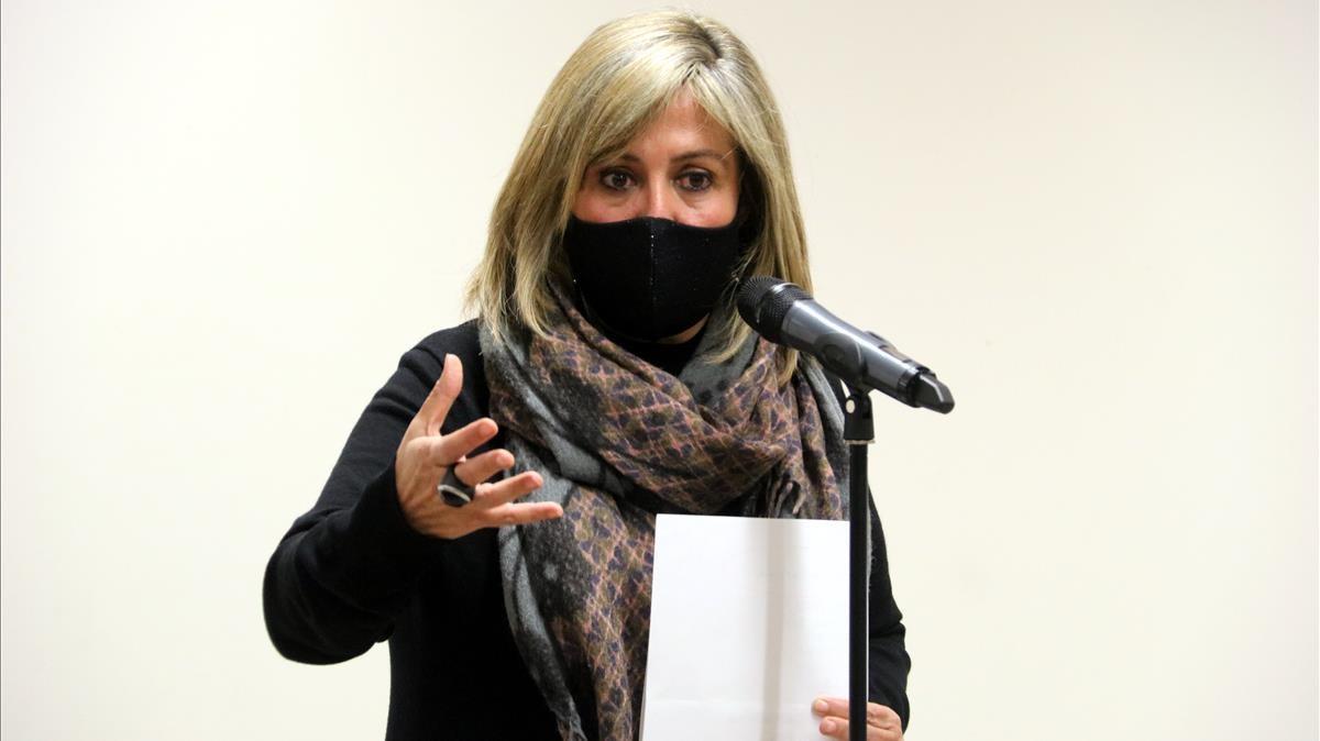 Imatge de l alcaldessa de l Hospitalet Nuria Marin durant la compareixenca d aquest 10 de desembre de 2020 (Horitzontal) Alex Recolons ACN Imatge de l alcaldessa de l Hospitalet Nuria Marin durant la compareixenca d aquest 10 de desembre de 2020 (Horitzontal) Alex Recolons ACN