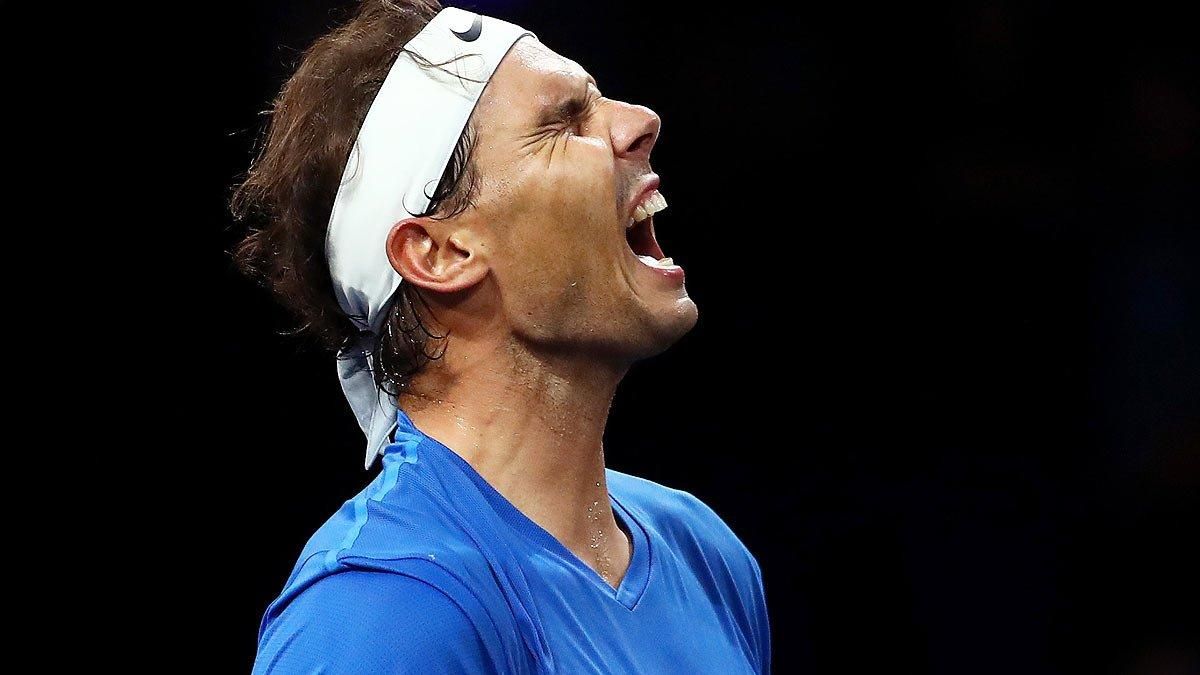 Rafa Nadal, durante un partido de la Laver Cup. Rafa Nadal, durante un partido de la Laver Cup.