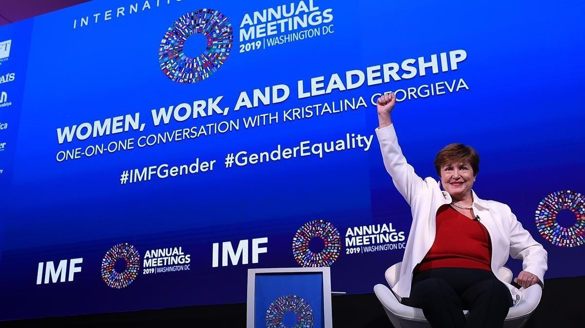 La directora gerente del Fondo Monetario Internacional (FMI), Kristalina Georgieva, en una imagen tomada en octubre de 2019.