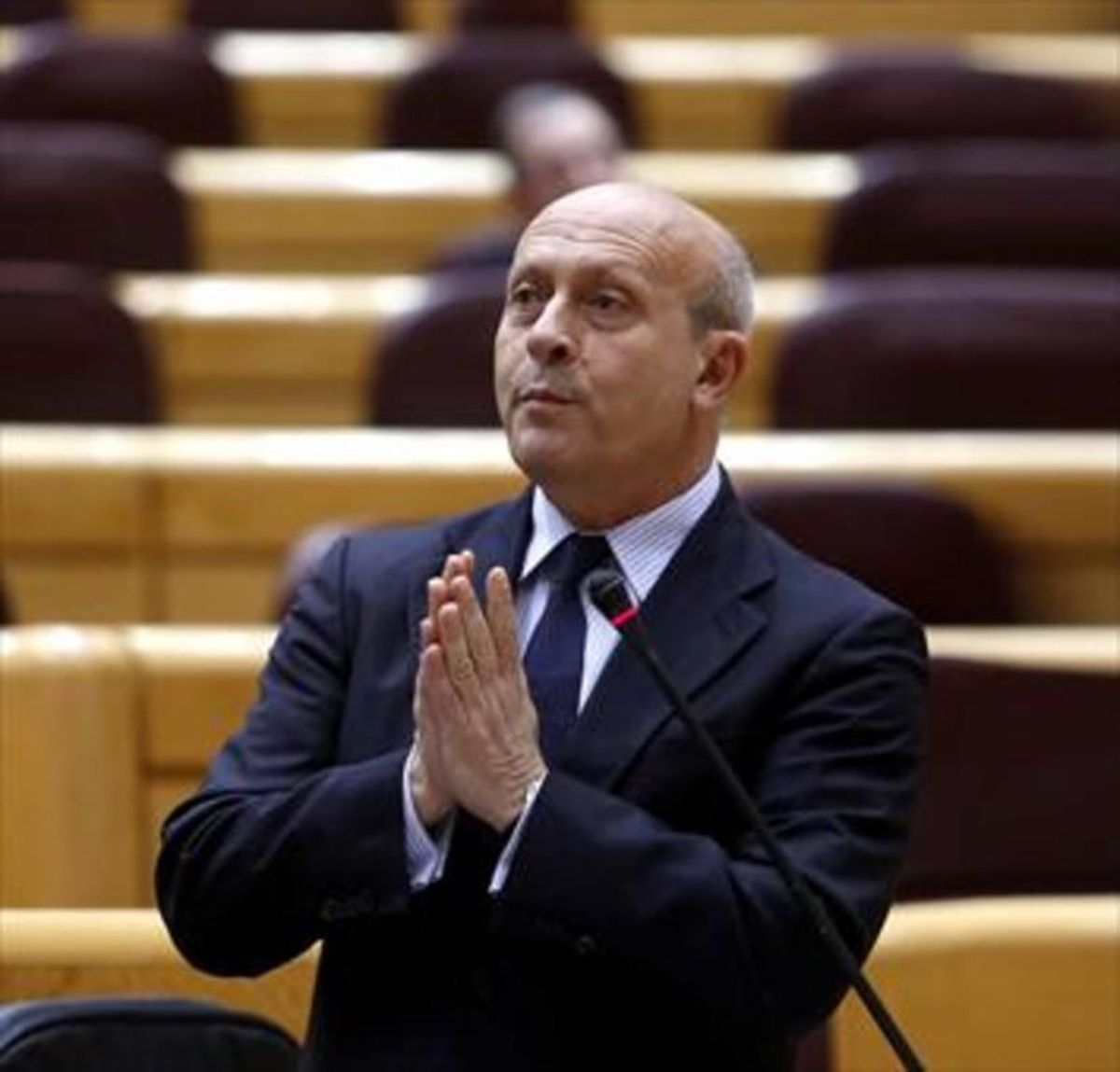 Wert, en una sesión de control en el Senado en marzo del 2015, cuando aún era ministro de Educación. Wert, en una sesión de control en el Senado en marzo del 2015, cuando aún era ministro de Educación.