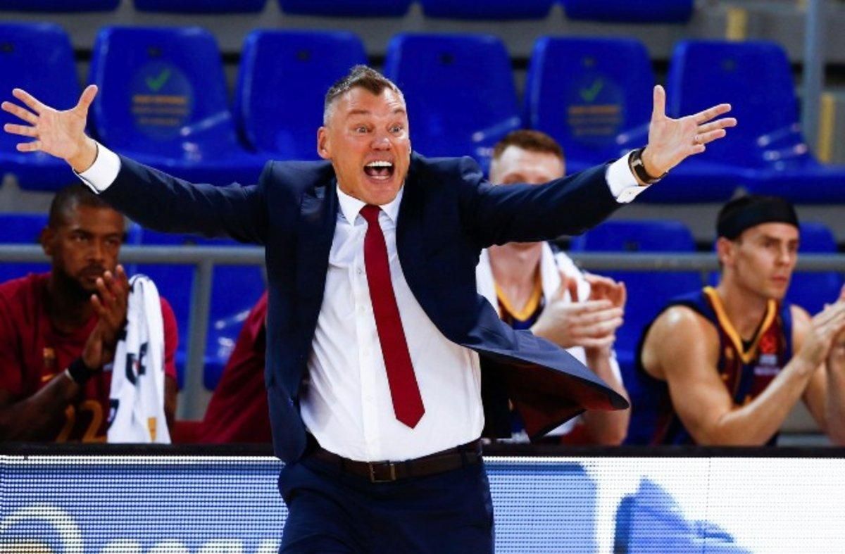 Sarunas Jasikevicius, en el Palau. Sarunas Jasikevicius, en el Palau.