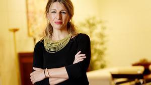 Yolanda Díaz, ministra de Trabajo y Economía Social, en su despacho.