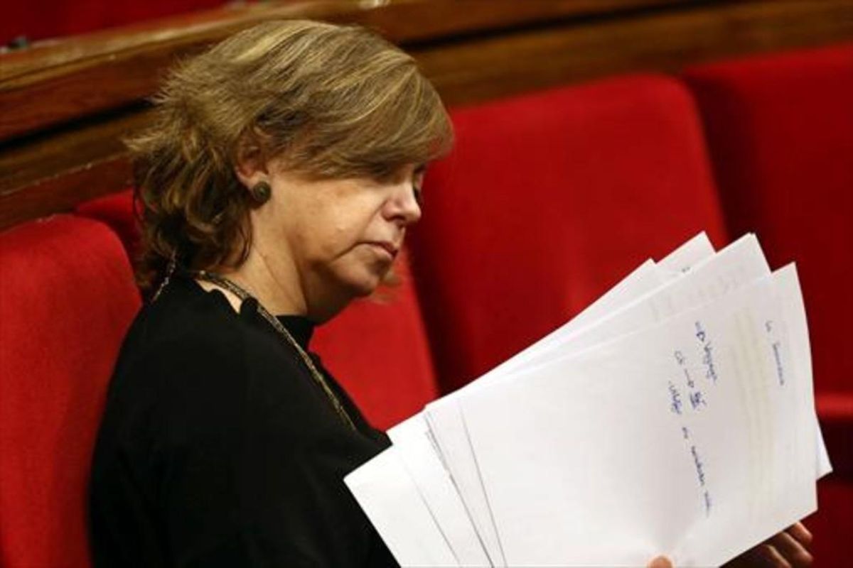 Meritxell Borràs, ’consellera’ de Governació, en el Parlament. Meritxell Borràs, ’consellera’ de Governació, en el Parlament.