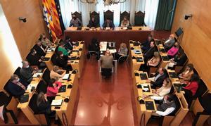 Sesión del pleno de Badalona en la que se ha aprobado el presupuesto municipal de 2022.