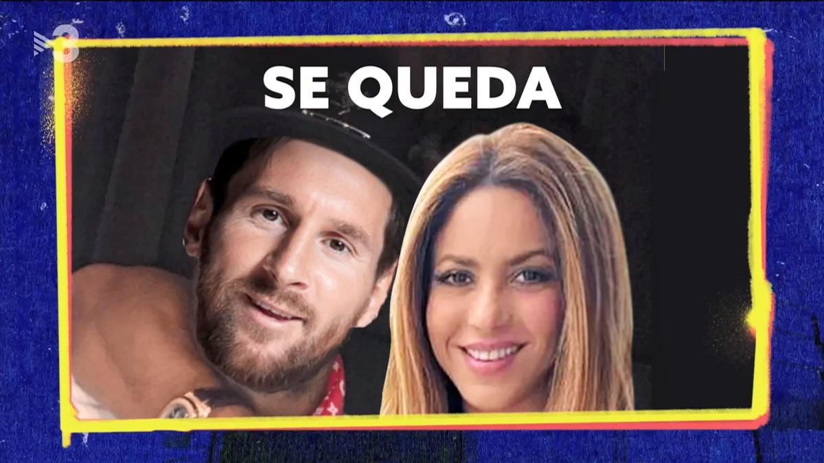 Fotomontaje de Messi y Shakira, en ’Zona Franca’ (TV3).
