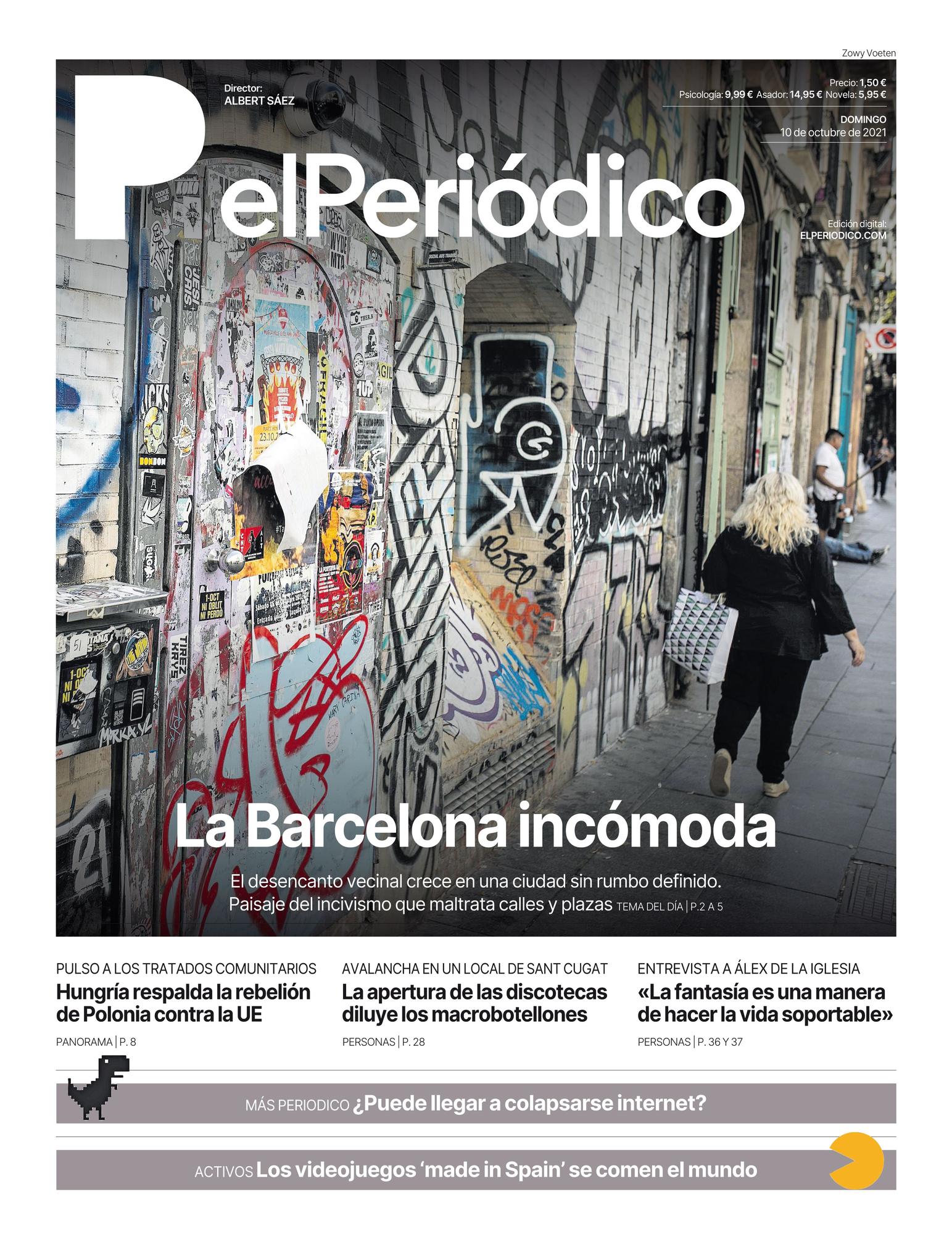 La Portada De EL PERIÓDICO Del 10 De Octubre Del 2021