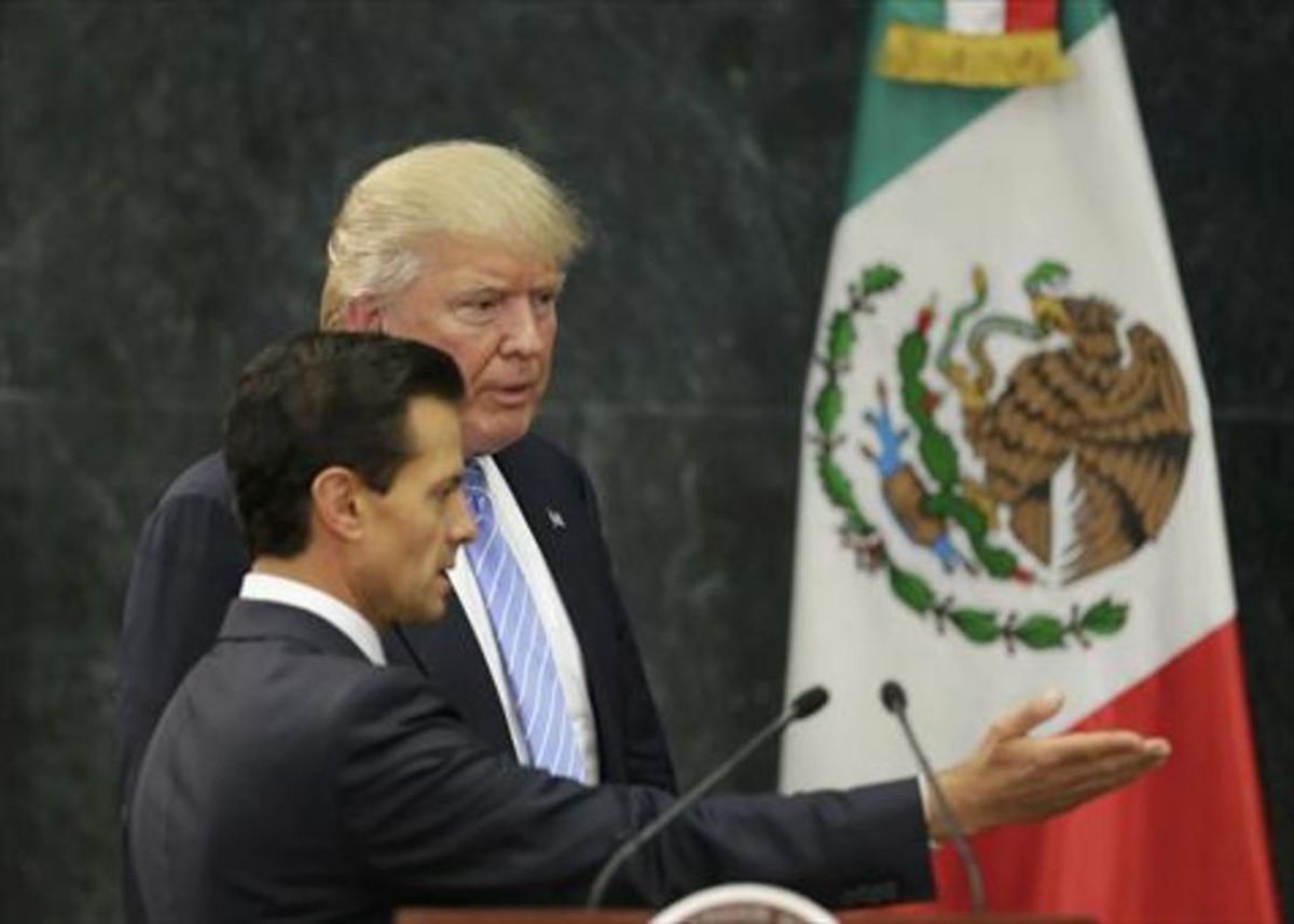 Donald Trump y Enrique Peña Nieto. Donald Trump y Enrique Peña Nieto.