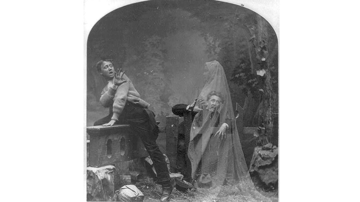 ’The haunted lane’, estereografía de Melander & Bro. 1889.