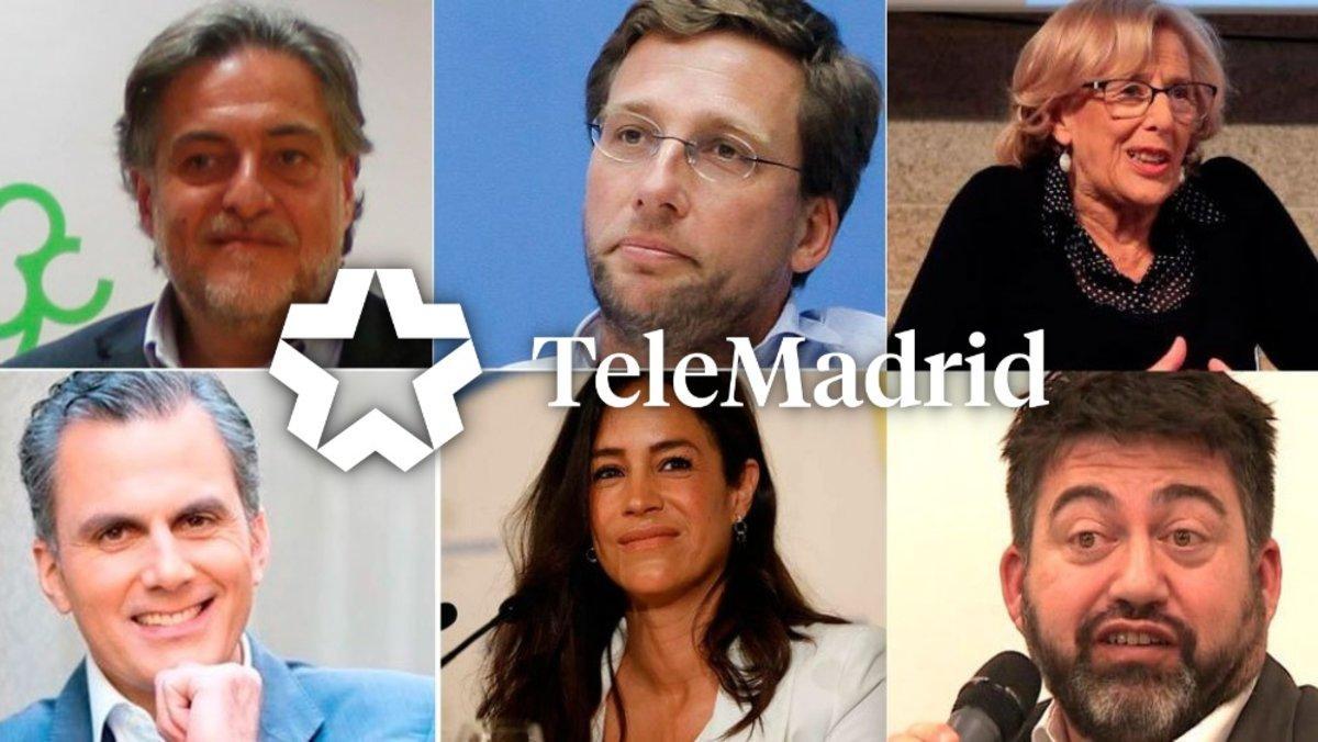 Los candidatos que participarán en el debate municipal de Telemadrid.