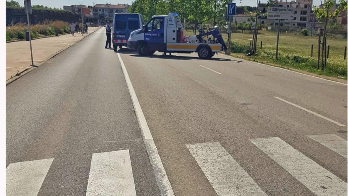 Zona del accidente en Roses. Zona del accidente en Roses.