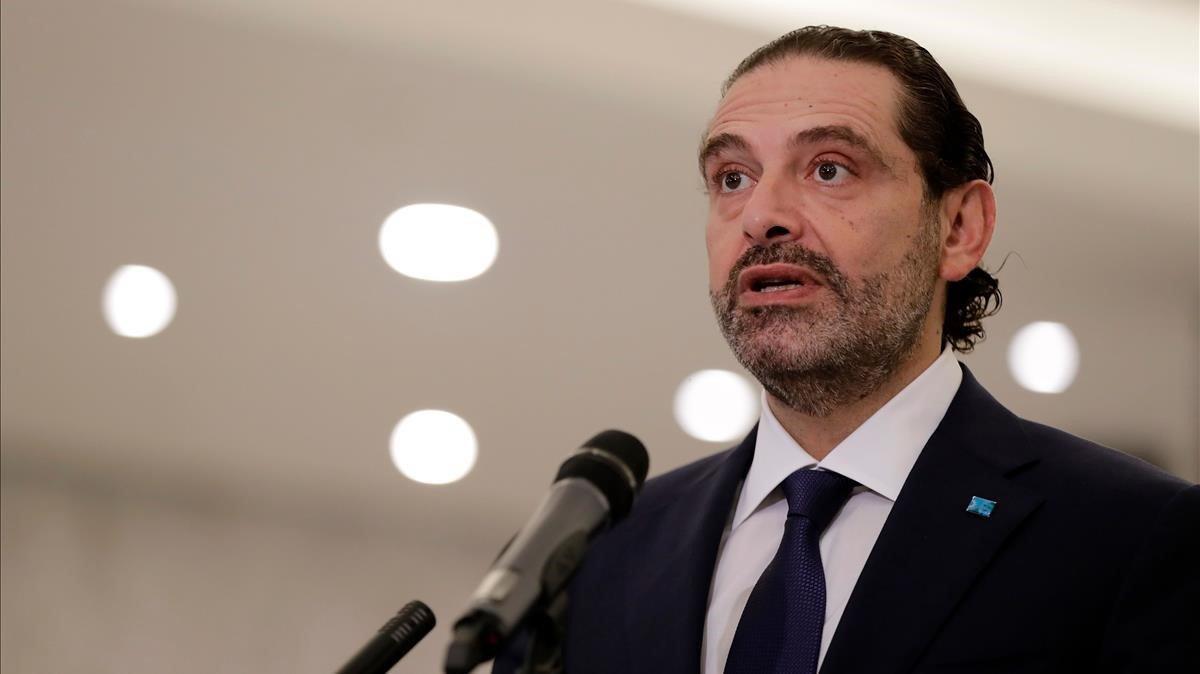 Saad Hariri, tras ser designado de nuevo primer ministro, este jueves. Saad Hariri, tras ser designado de nuevo primer ministro, este jueves.
