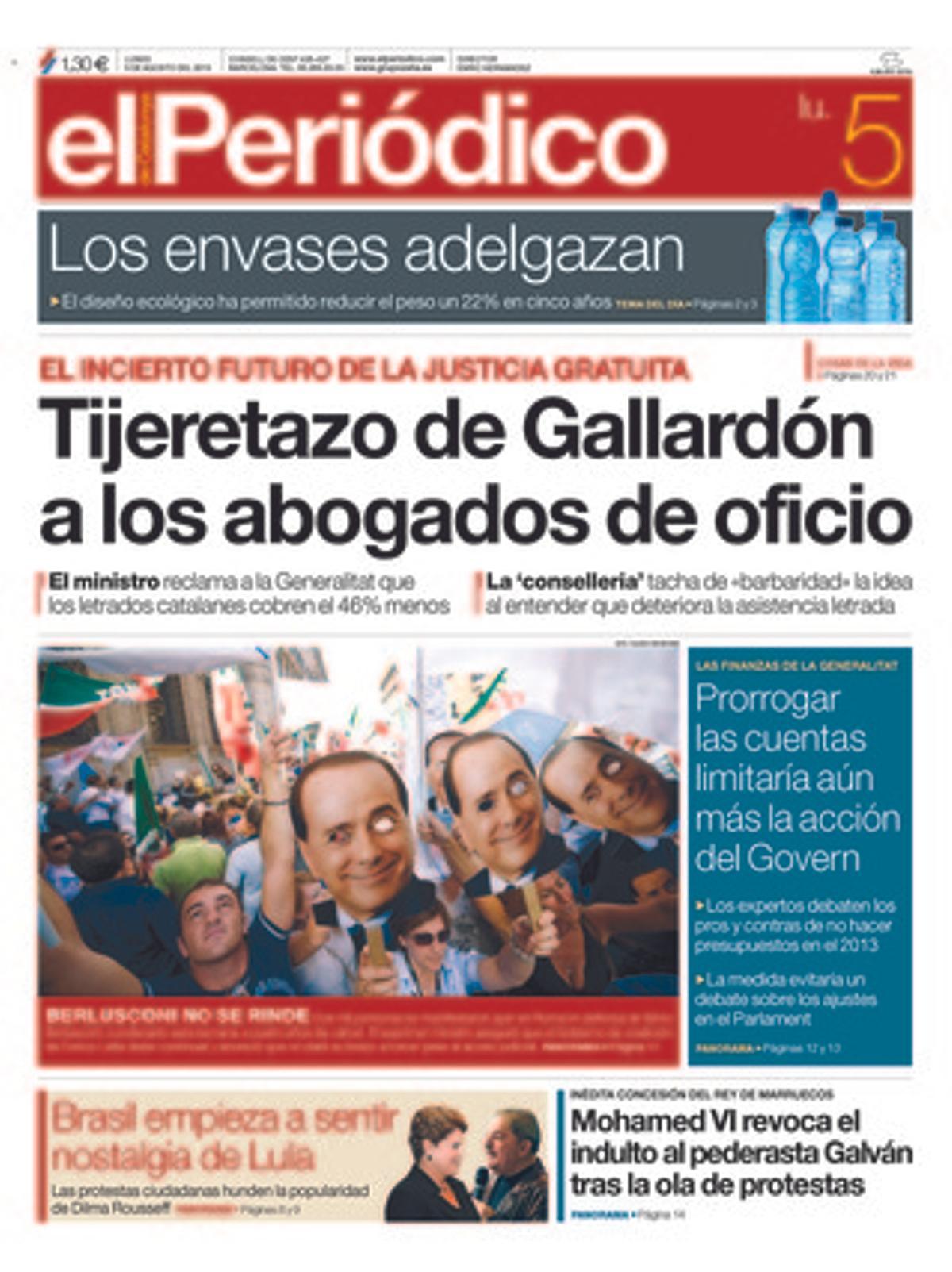 EL PERIÓDICO, 05-08-2013. EL PERIÓDICO, 05-08-2013.