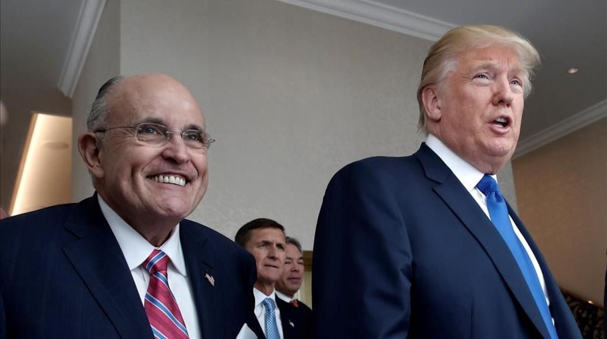 Rudolph Giuliani con Donald Trump. Rudolph Giuliani con Donald Trump.