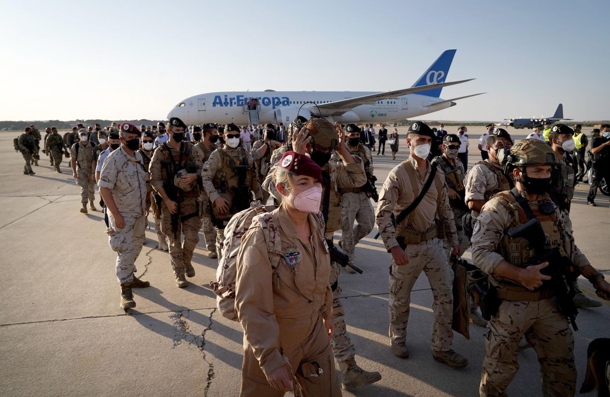 Llegada de soldados españoles a la base de Torrejón, procedentes de Kabul. Llegada de soldados españoles a la base de Torrejón, procedentes de Kabul.