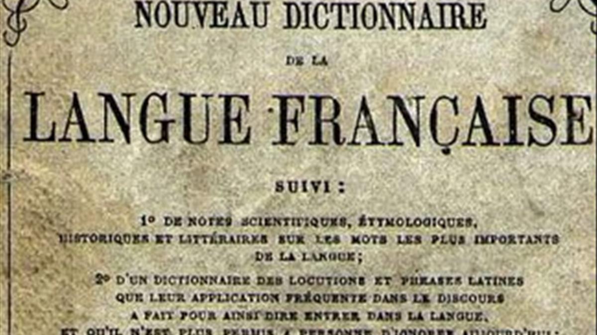 Portada del primer diccionario Larousse, de 1858. 