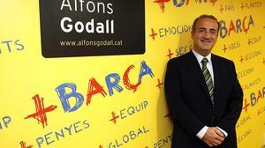 Alfons Godall, en el 2010, durante la presentación de su candidatura a la presidencia del Barça.