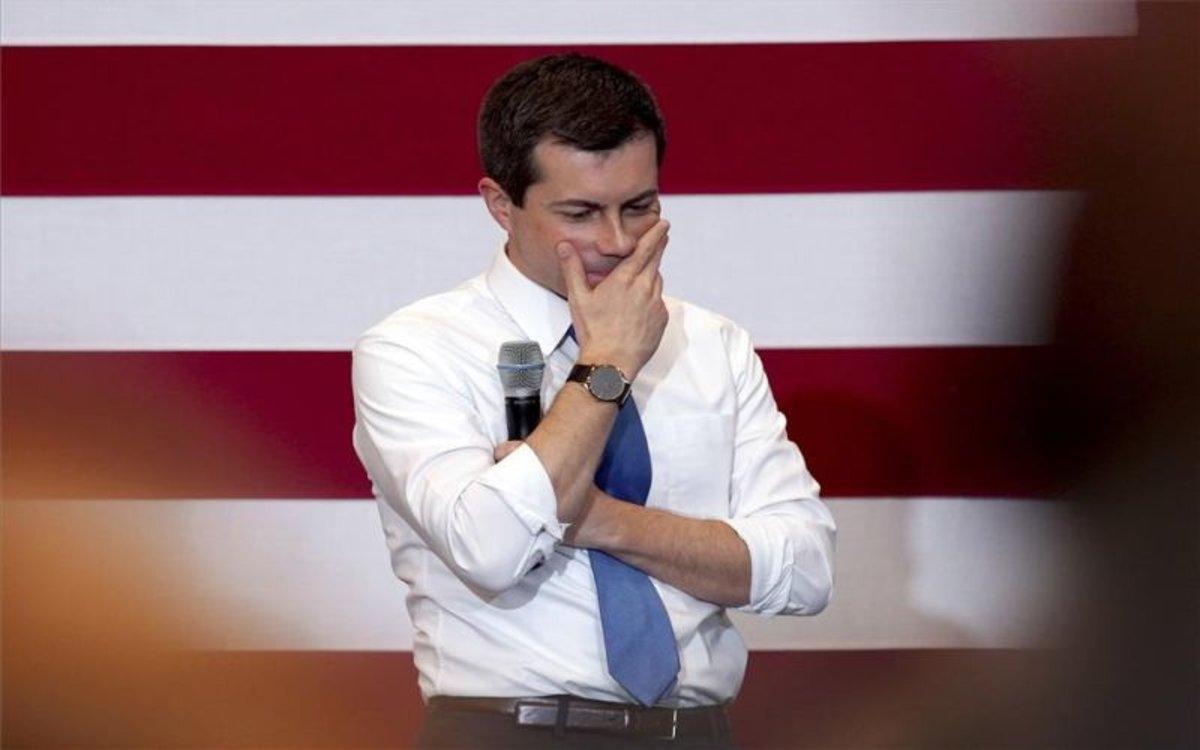 Pete Buttigieg en un evento de campaña. Pete Buttigieg en un evento de campaña.