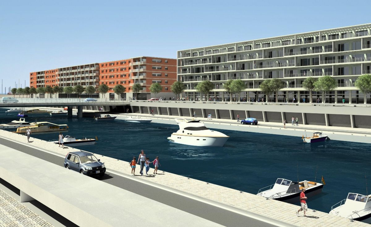 Recreació virtual del futur canal del Gorg de Badalona. Recreació virtual del futur canal del Gorg de Badalona.