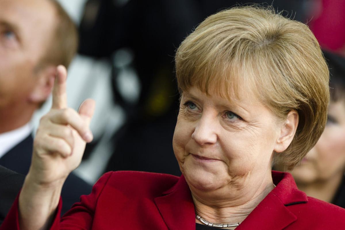 La canciller alemana Angela Merkel durante un acto el pasado jueves.