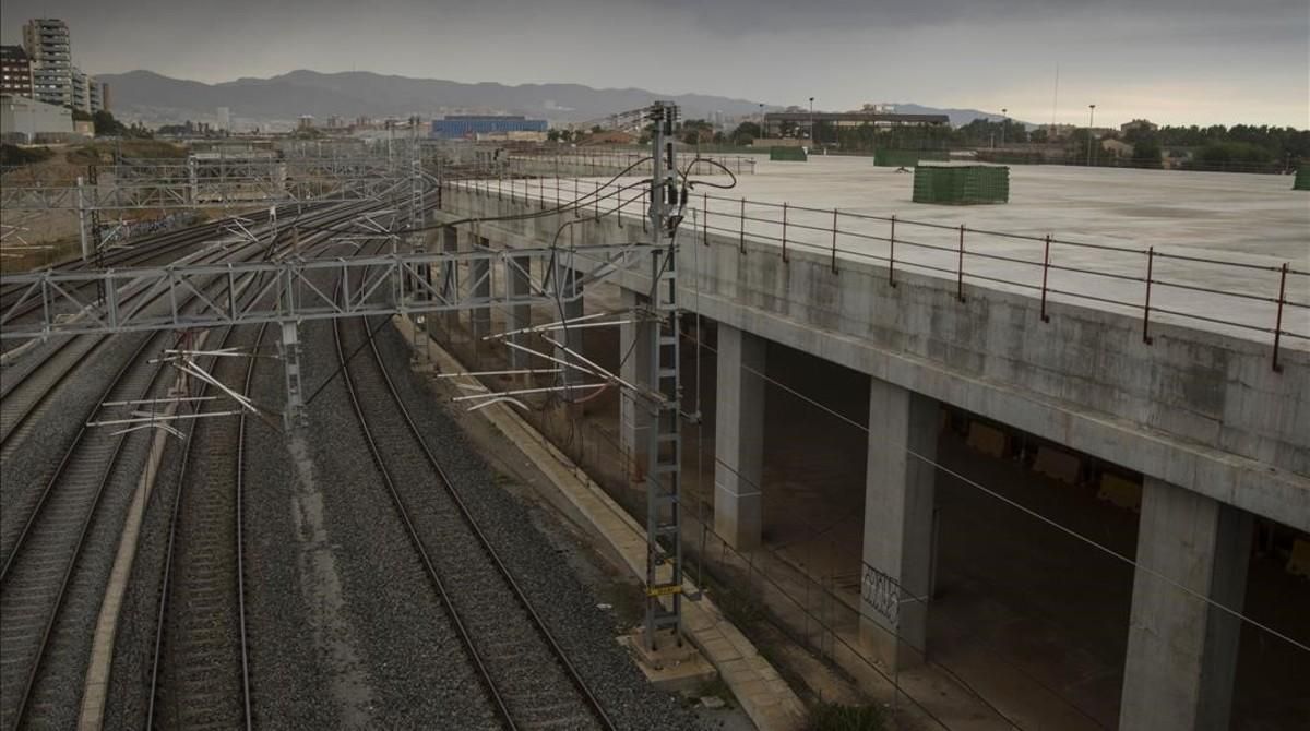 Estado actual de las obras de La Sagrera. Estado actual de las obras de La Sagrera.