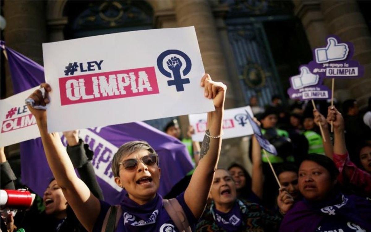 Activistas celebran la aporbación de la Ley Olimpia en la CDMX. Activistas celebran la aporbación de la Ley Olimpia en la CDMX.