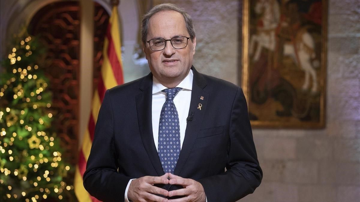 El presidente de la Generalitat, Quim Torra, en su mensaje de Fin de Año El presidente de la Generalitat, Quim Torra, en su mensaje de Fin de Año
