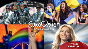 Algunos representantes de Ucrania y Rusia en el Festival de Eurovisión. 