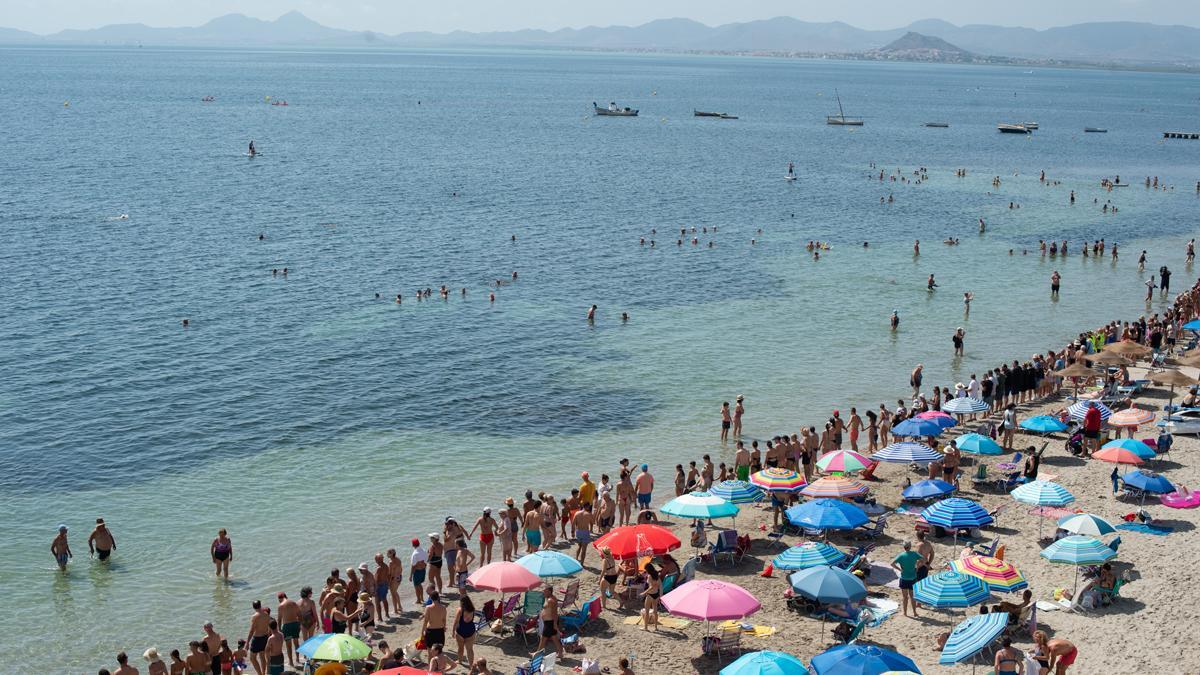 Una cadena humana clama más allá de Murcia por un "Mar Menor vivo"