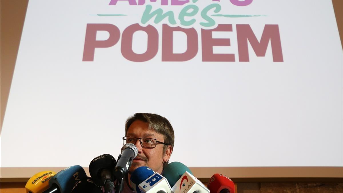 Xavier Domènech presenta su candidatura a la dirección de Podem