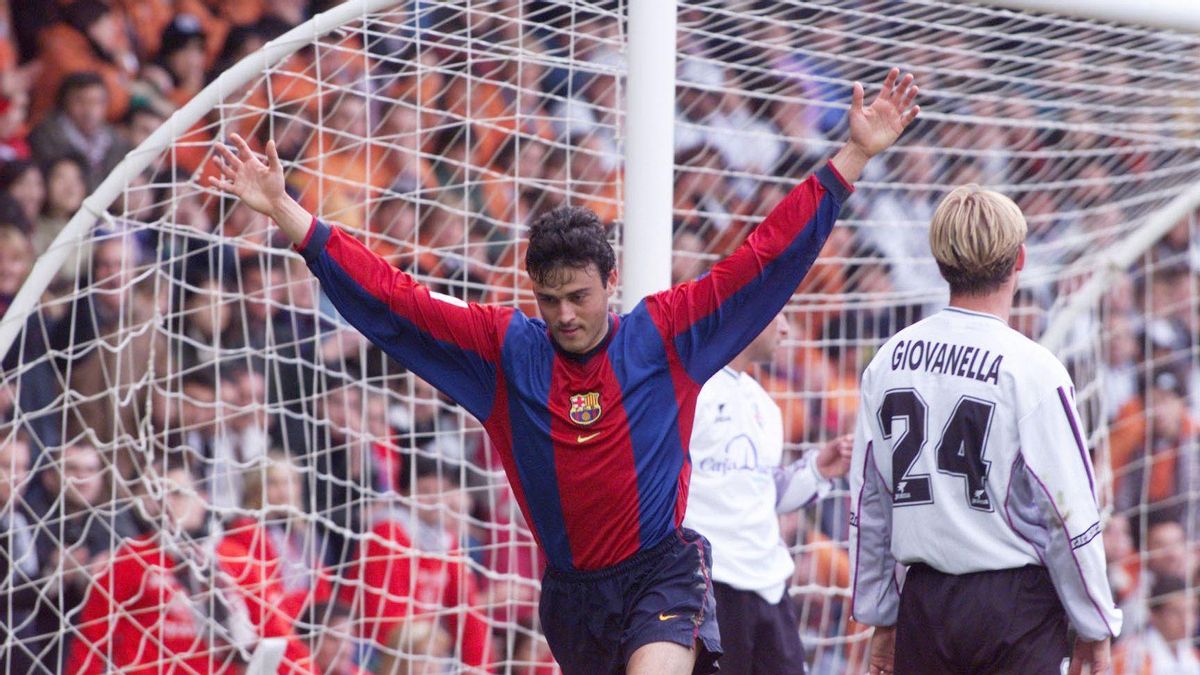 Luis Enrique celebra el segundo gol del Barça en el 1-4 con que cerró su última visita al Helmántico de Salamanca. Luis Enrique celebra el segundo gol del Barça en el 1-4 con que cerró su última visita al Helmántico de Salamanca.