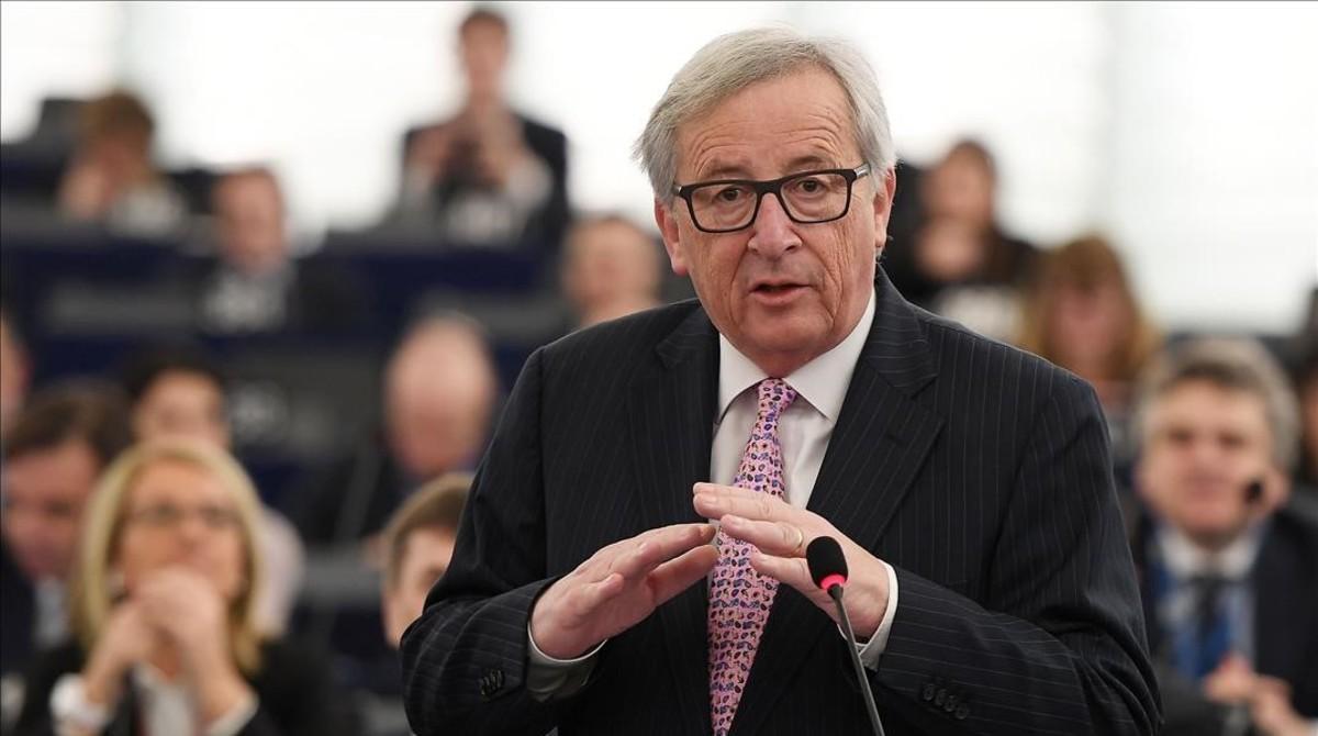 Juncker, ante el Parlamento Europeo.