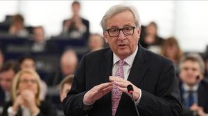 Juncker, ante el Parlamento Europeo.