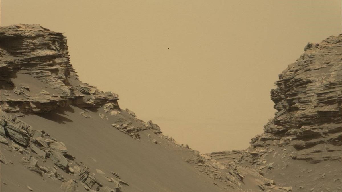 Esta foto obtenida de la NASA muestra una zona de la superficie marciana de la región Murray Buttes de Marte Esta foto obtenida de la NASA muestra una zona de la superficie marciana de la región Murray Buttes de Marte