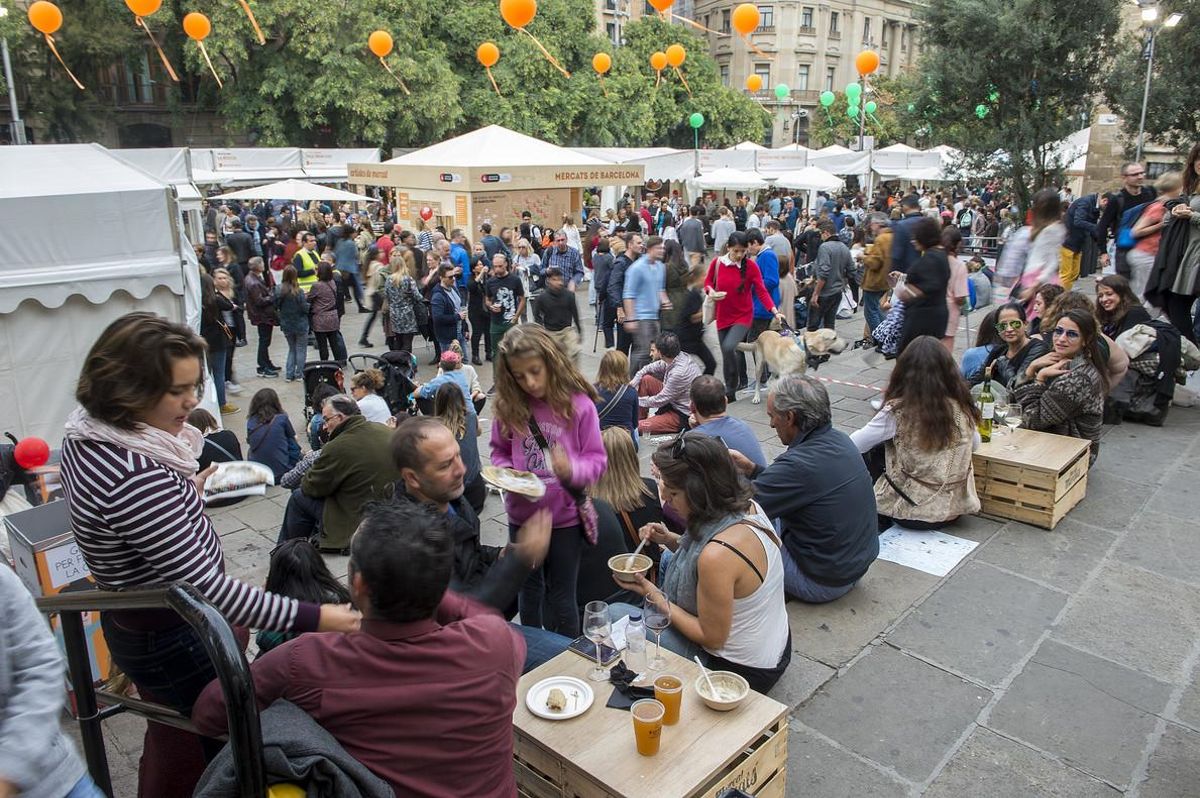 Ambiente en el Mercat de Mercats del año pasado. Ambiente en el Mercat de Mercats del año pasado.