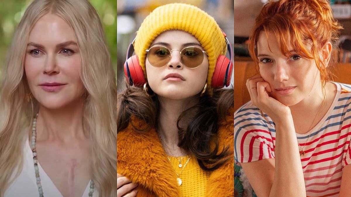 Nicole Kidman en ’Nine perfect strangers’, Selena Gomez en ’Solo asesinatos en el edificio’ y Diana Gómez en ’Valeria’. Nicole Kidman en ’Nine perfect strangers’, Selena Gomez en ’Solo asesinatos en el edificio’ y Diana Gómez en ’Valeria’.